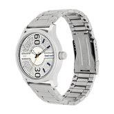 Fastrack, Men's Watch Analog, Silver Dial Silver Stainless Steel Strap, 3197SM01